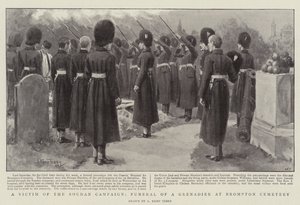Uma vítima da campanha do Sudão, funeral de um granadeiro no cemitério de Brompton